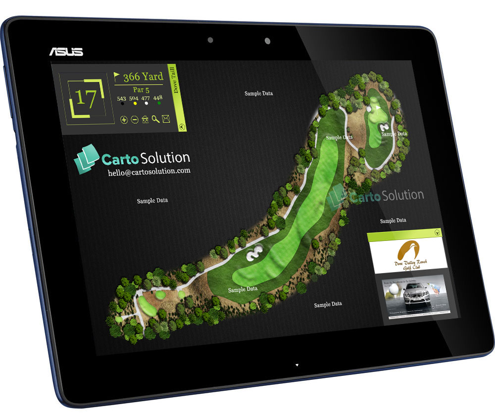 Golf GPS and cart mount graphics production