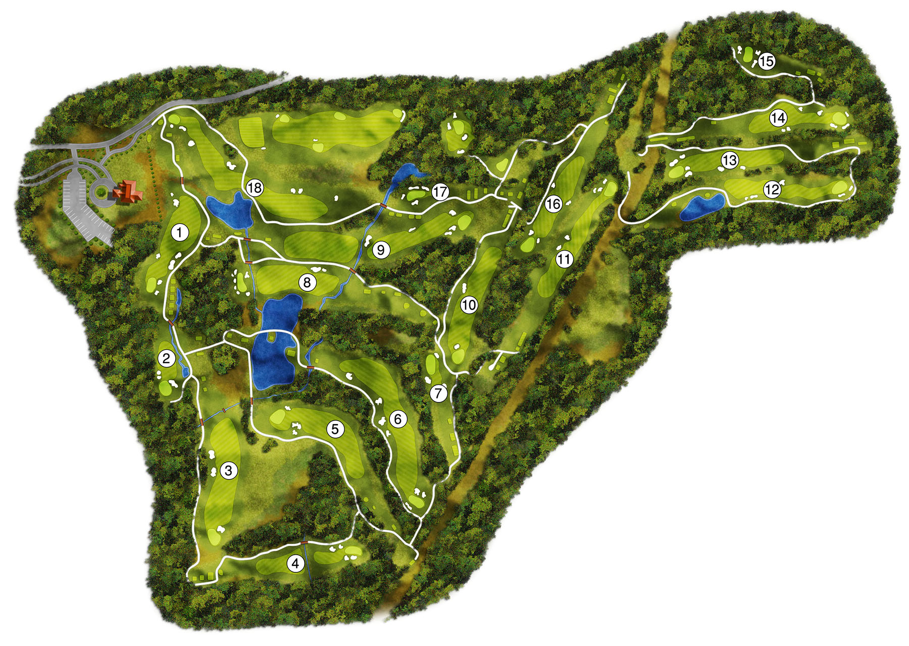 18-hole yardage map series