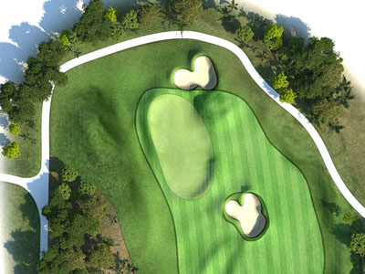 Golf Hole 3D Layout — full 18-hole layout by CartoSolution
