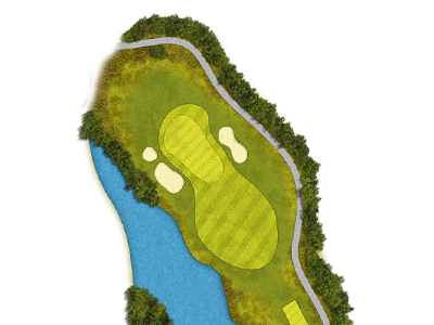 Premium yardage book with signage integration — tournament grade