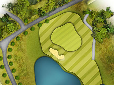 Yardage book with distance tables and green diagrams